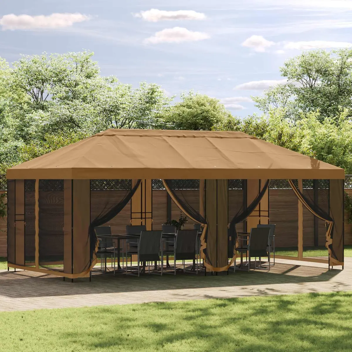 Gazebo Frame 6 x 3 m for Garden and Patio