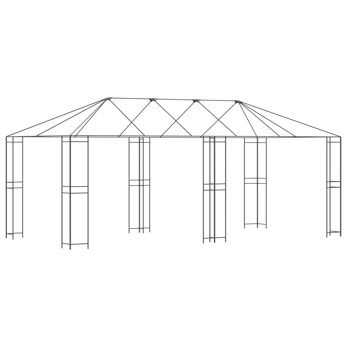 Gazebo Frame 6 x 3 m for Garden and Patio