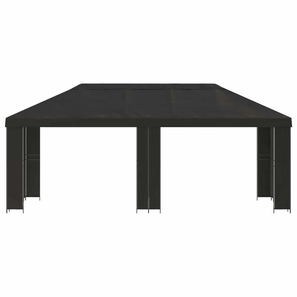 Garden Gazebo Steel Frame Polyester Cover 6 x 3 m Anthracite