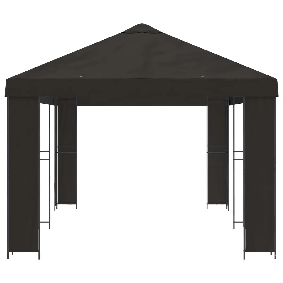 Garden Gazebo Steel Frame Polyester Cover 6 x 3 m Anthracite