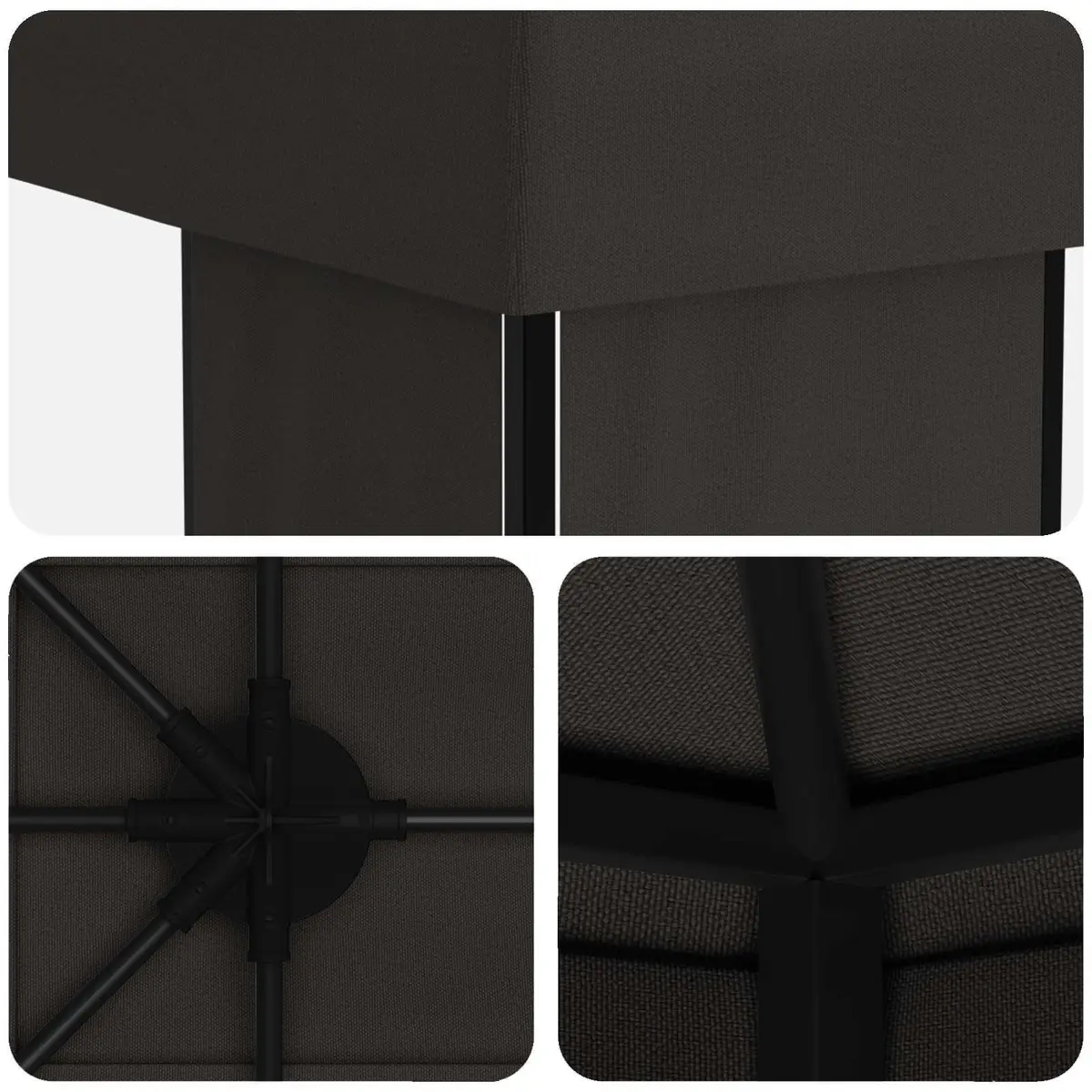 Garden Gazebo Steel Frame Polyester Cover 6 x 3 m Anthracite