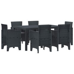 Practical 7-Piece Dining Set for Outdoor Use
