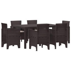 Practical 7-Piece Dining Set for Outdoor Entertainment