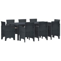Practical 9-Piece Dining Set for Outdoor Gatherings