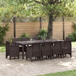 11-Piece Outdoor Dining Set for Gardens and Terraces