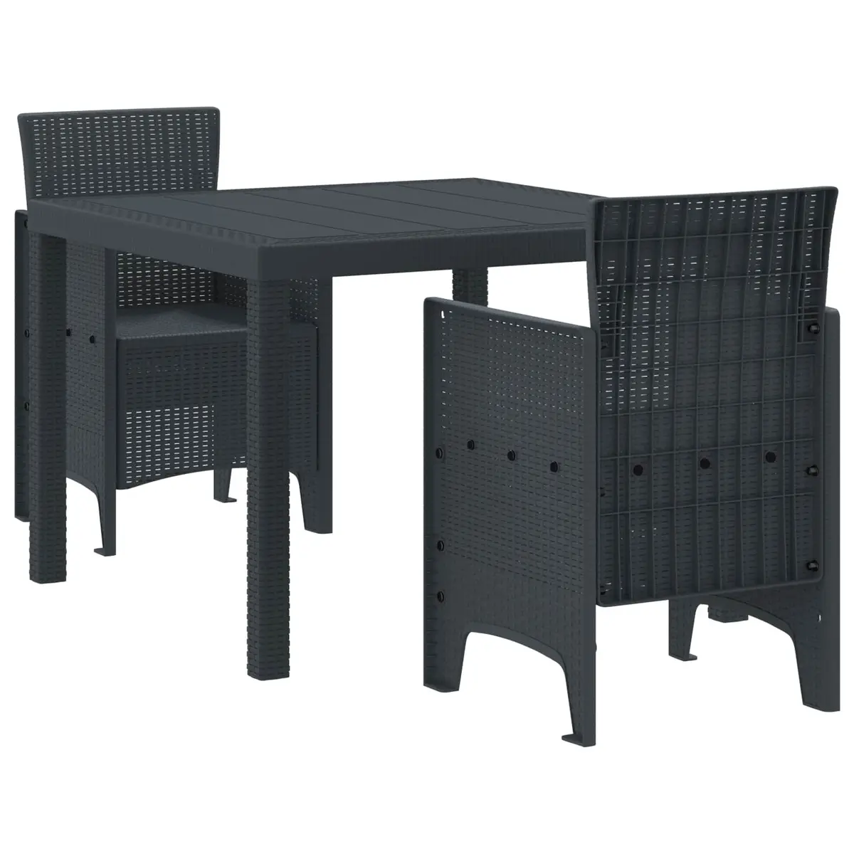 3-Piece Garden Dining Set for Outdoor Use