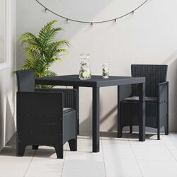 Practical 3-Piece Dining Set for Outdoor Use