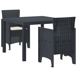 Functional 3-Piece Garden Dining Set for Social Gatherings