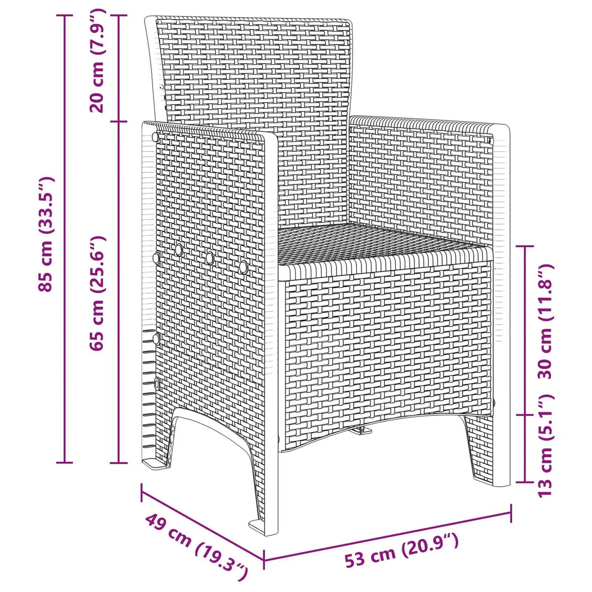 Garden Dining Set 5 Piece Outdoor Furniture Patio Rattan Table Chairs Brown