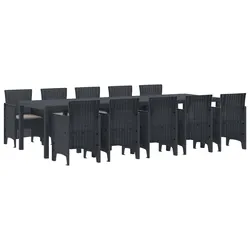 11 Piece Outdoor Dining Set for Gardens and Terraces