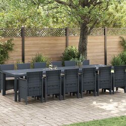 Versatile 13 Piece Anthracite Dining Set for Your Garden