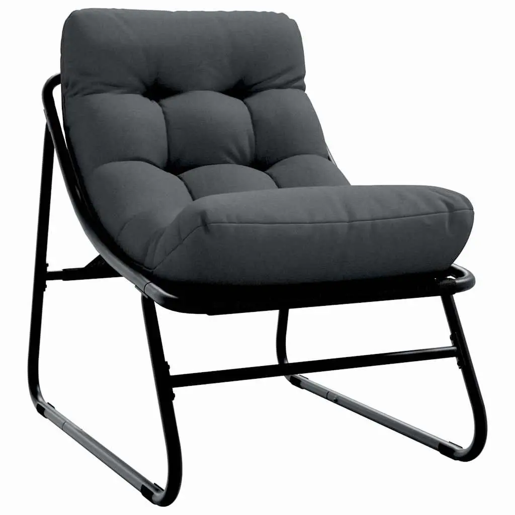 Garden Dining Set Steel 5 Pieces Black Outdoor Furniture Patio Sofa Table