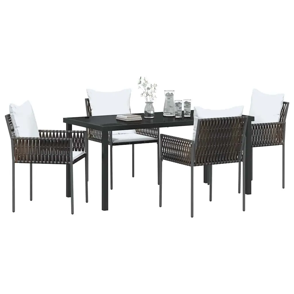 Garden Dining Set 5 Piece Outdoor Furniture Table Chairs Patio Rattan