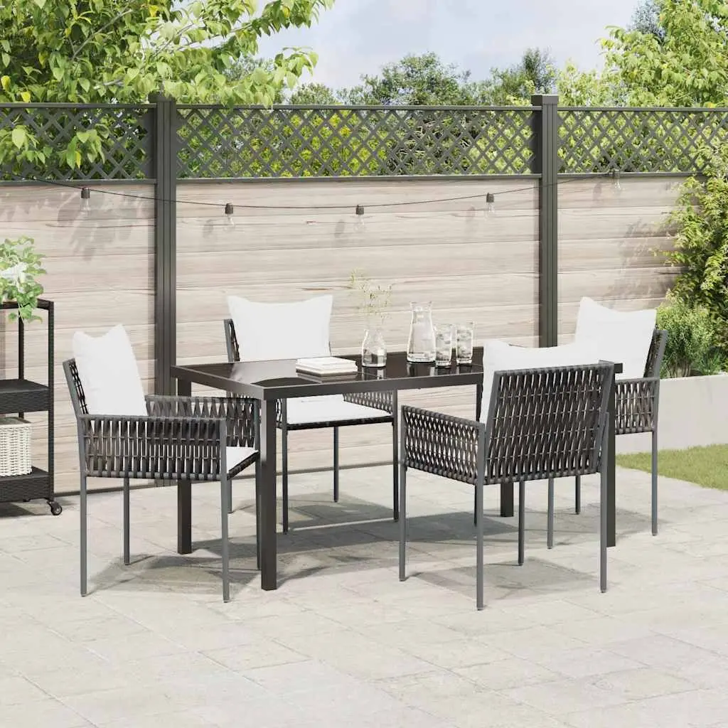 Garden Dining Set 5 Piece Outdoor Furniture Table Chairs Patio Rattan