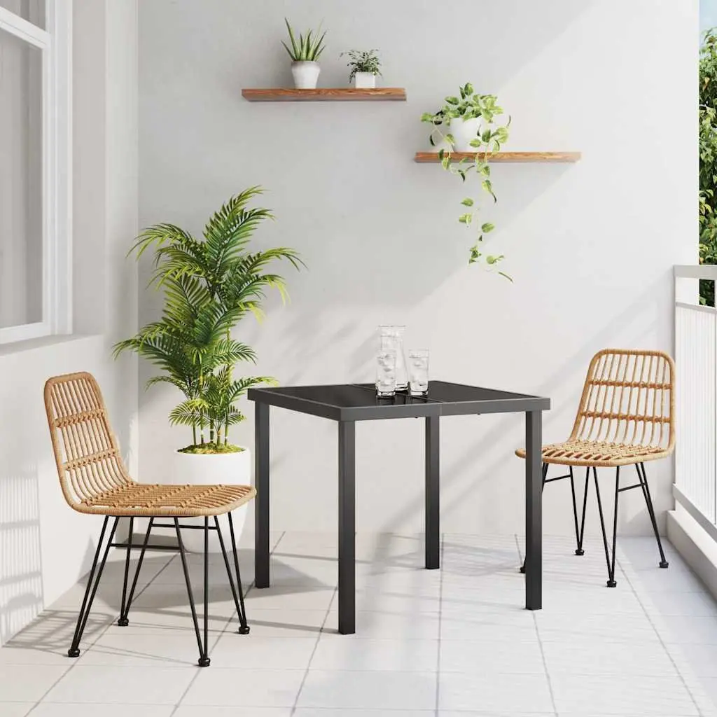 3-Piece Brown Garden Dining Set for Gatherings