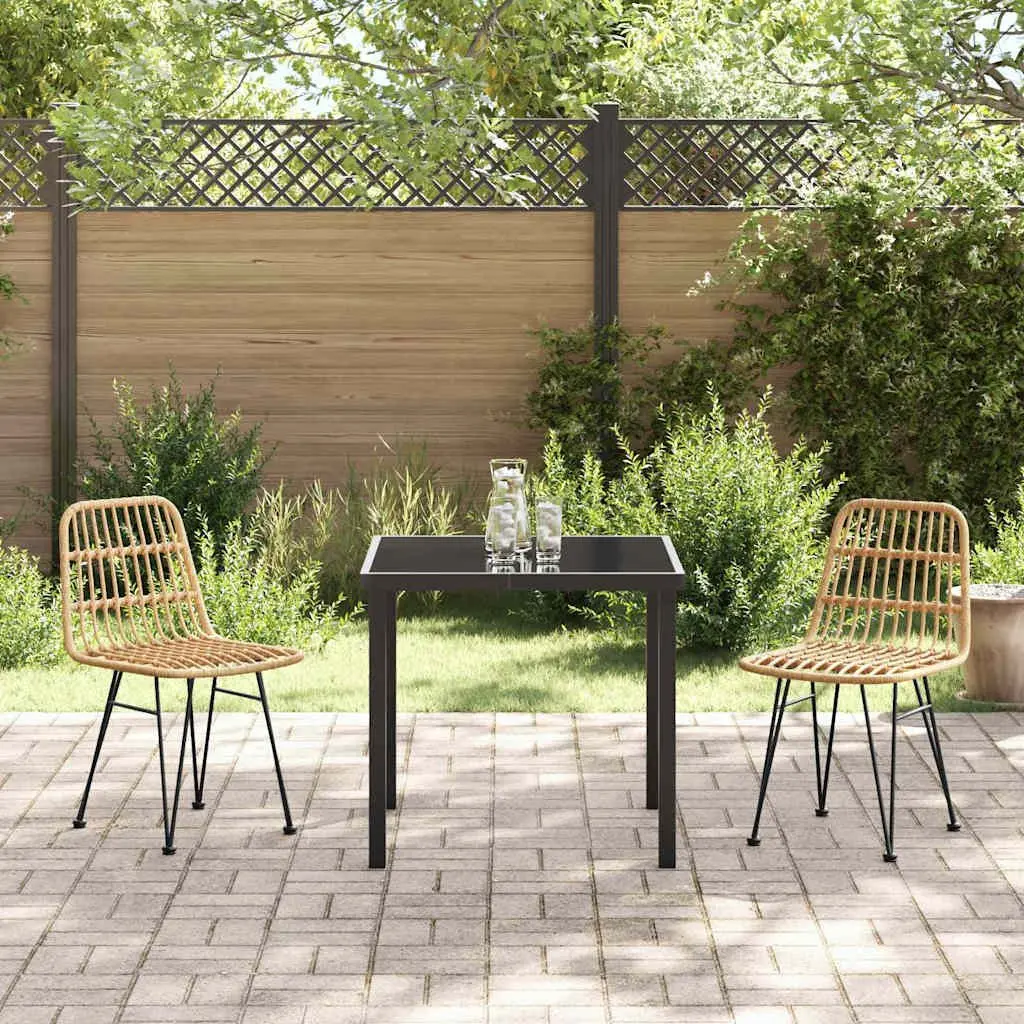 3-Piece Brown Garden Dining Set for Gatherings