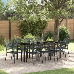 Practical 9-Piece Garden Dining Set for Outdoor Use