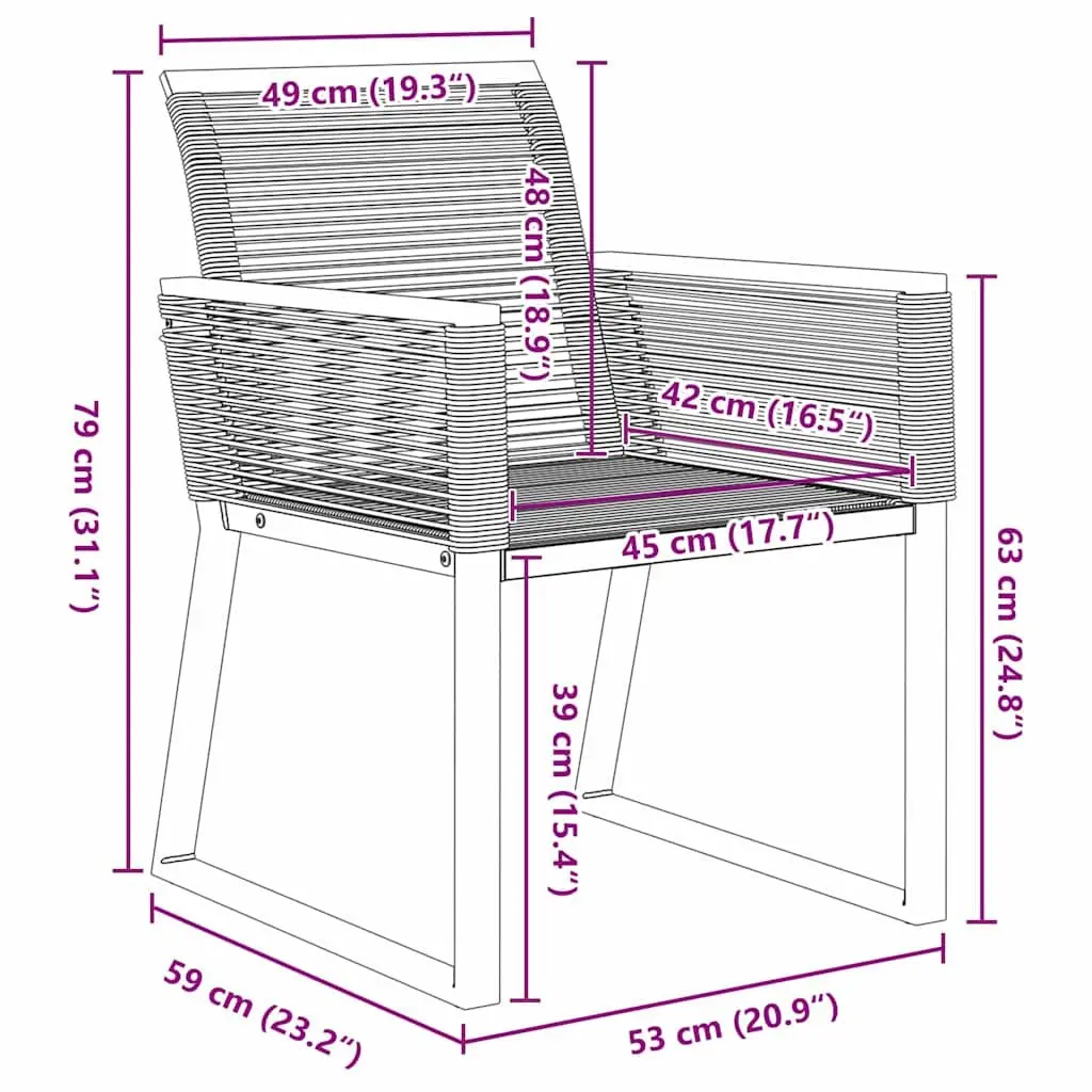 Garden Dining Set for Outdoor Use