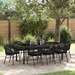 Practical 9 Piece Garden Dining Set for Outdoor Entertaining