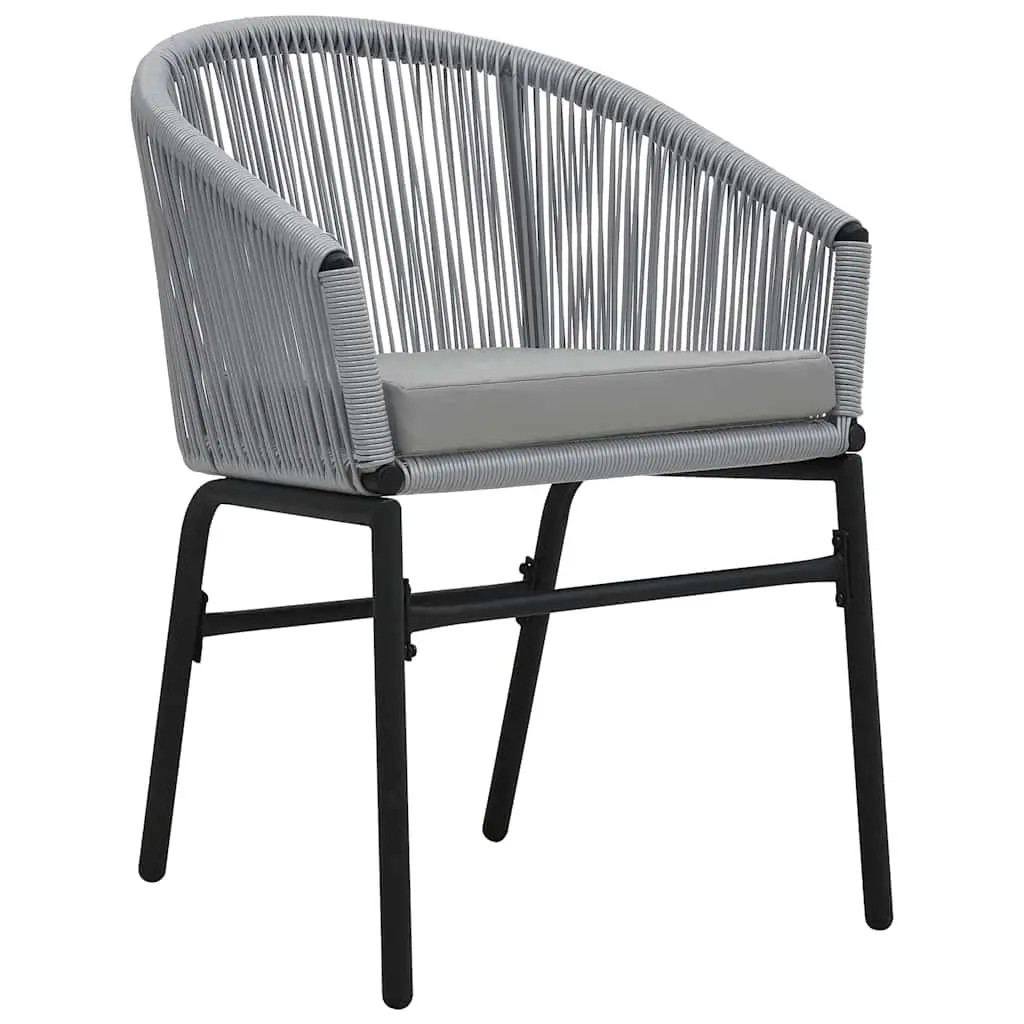 Outdoor Dining Set Steel Frame Glass Top Anthracite 5 Piece Garden Furniture