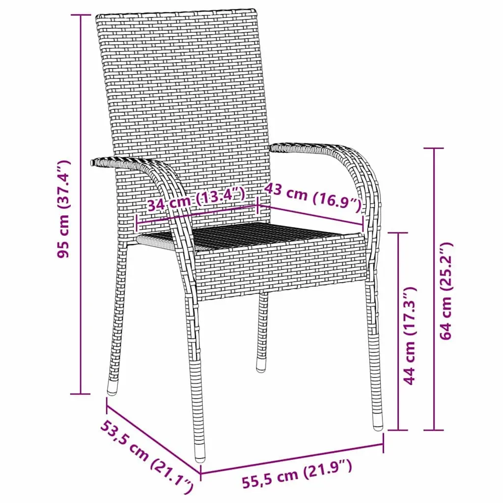 Garden Dining Set Powder-Coated Steel Frame 5 Pieces Grey Outdoor Furniture