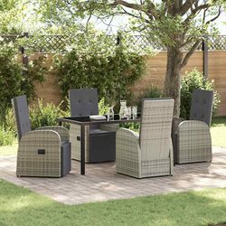 Functional 5-Piece Outdoor Dining Set with Cushions