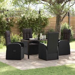 Versatile Outdoor Dining Set for 5 with Adjustable Chairs