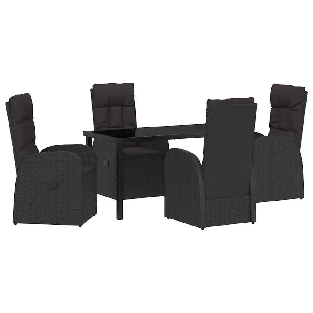 Outdoor Dining Set for 5 with Adjustable Chairs