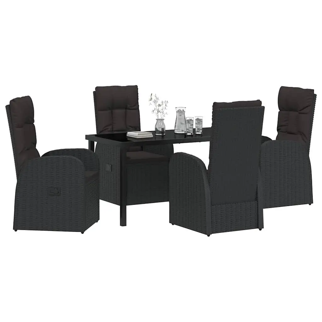Outdoor Dining Set for 5 with Adjustable Chairs