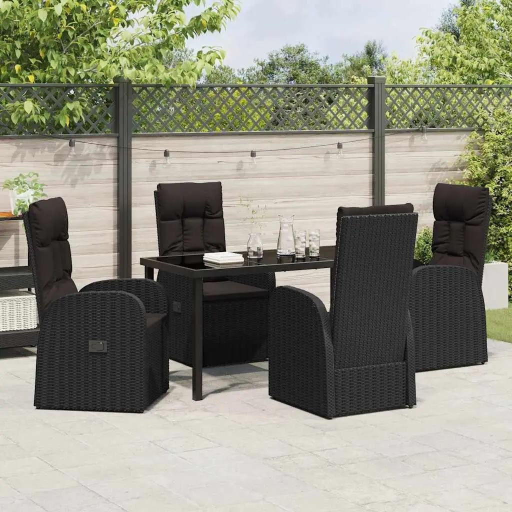 Outdoor Dining Set for 5 with Adjustable Chairs
