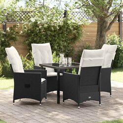 Versatile Black Dining Set for Patios and Gardens