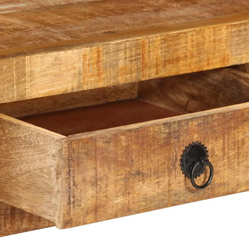 TV Cabinet Solid Mango Wood 110x30x40cm Brown Storage Drawers Shelf Unit