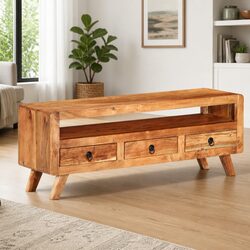 Versatile Brown TV Cabinet with Storage for Home Use