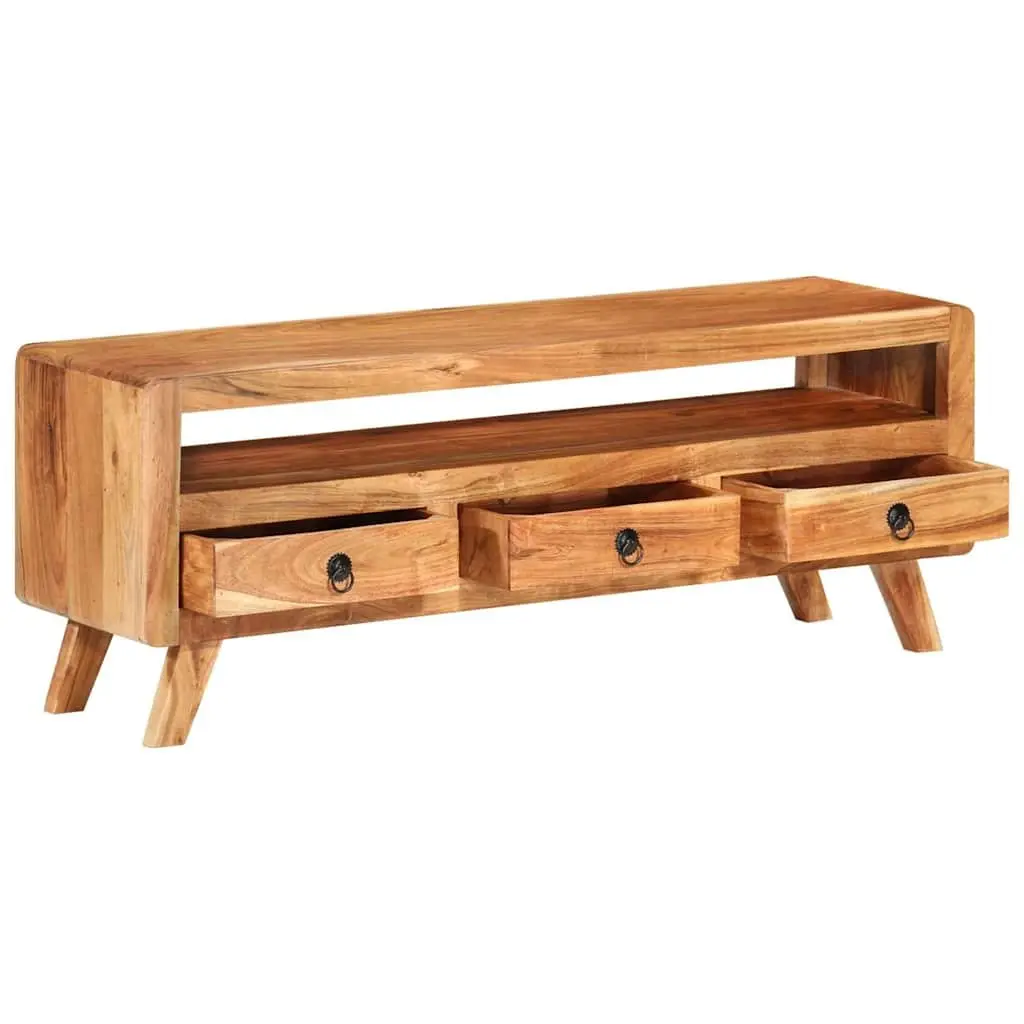 Brown TV Cabinet with Storage for Home Use