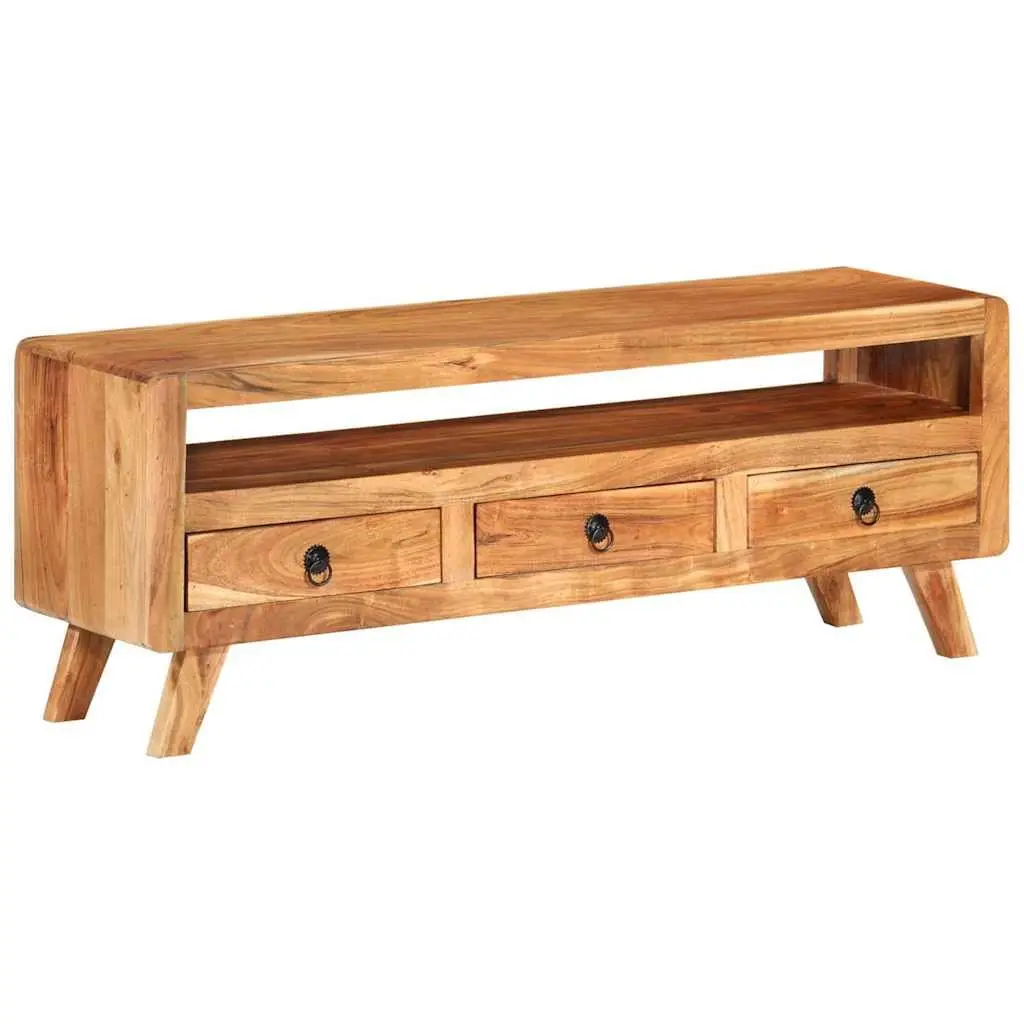 Brown TV Cabinet with Storage for Home Use