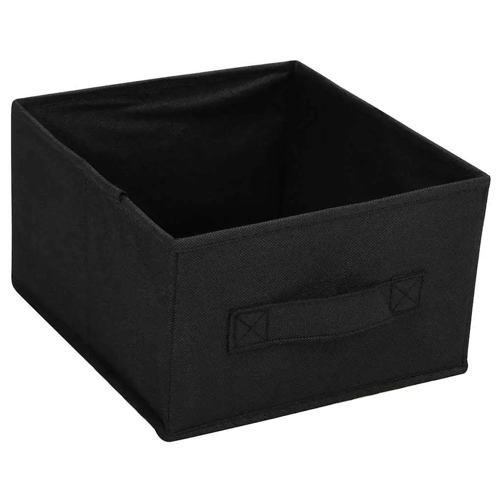 Storage Cabinet with 6 Drawers Fabric Organiser Black Steel Frame Unit