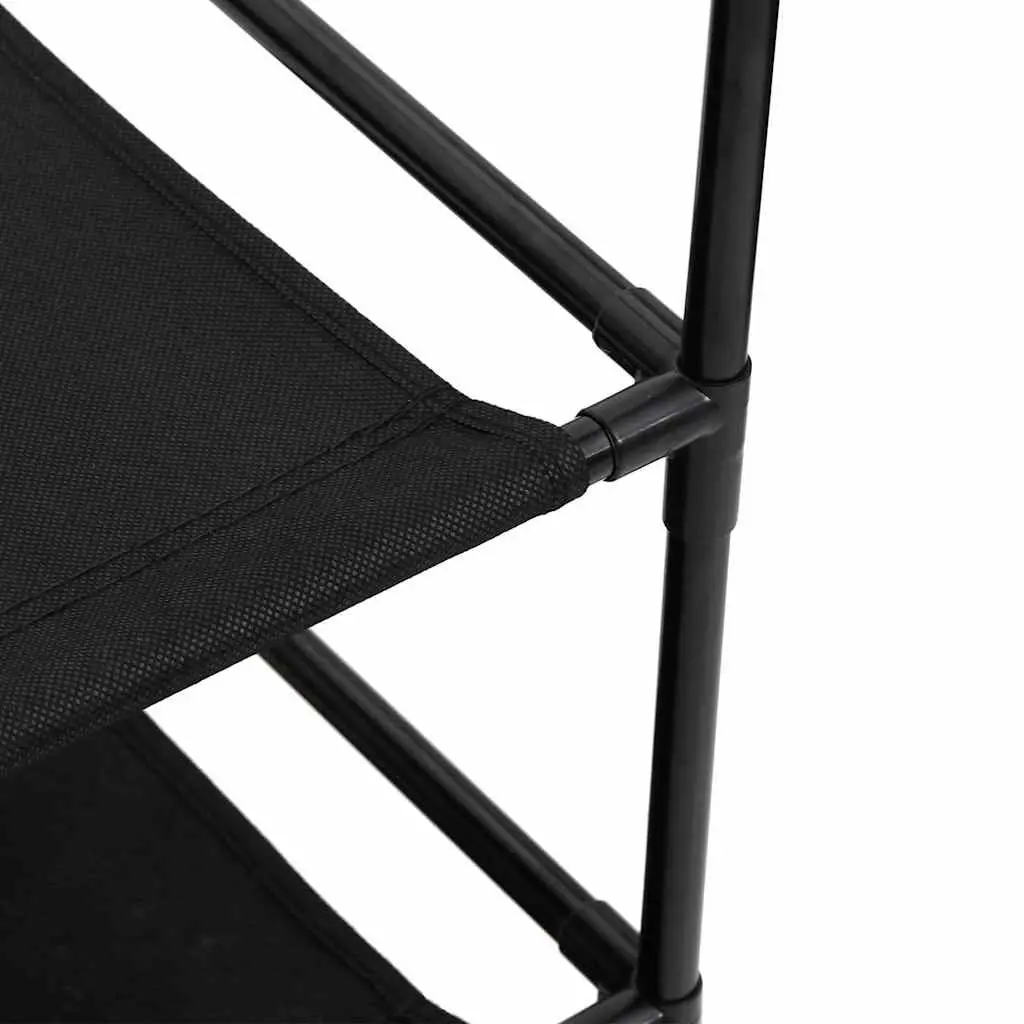 Storage Cabinet with 6 Drawers Fabric Organiser Black Steel Frame Unit