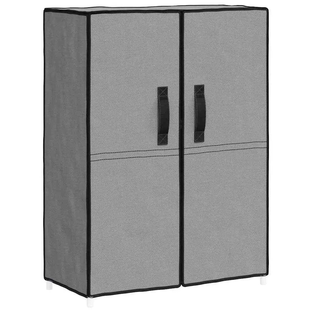 Shoe Cabinet 5-Tier Steel Frame Non-Woven Fabric Grey Storage Organiser