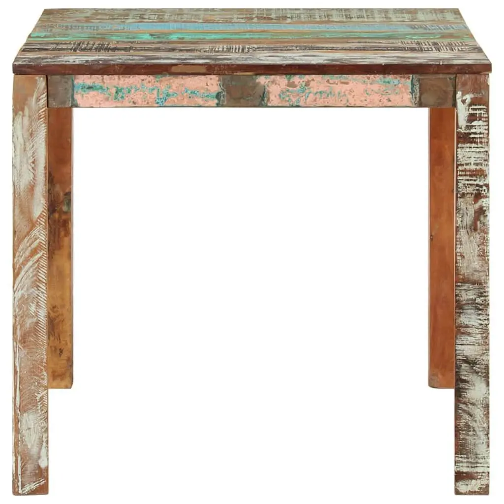 Dining Table Handmade Solid Reclaimed Wood 82x80x76 cm Multicolour Rustic Kitchen Furniture