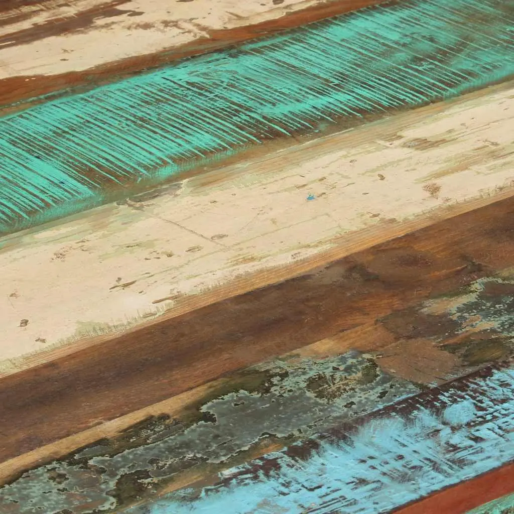 Dining Table Handmade Solid Reclaimed Wood 82x80x76 cm Multicolour Rustic Kitchen Furniture