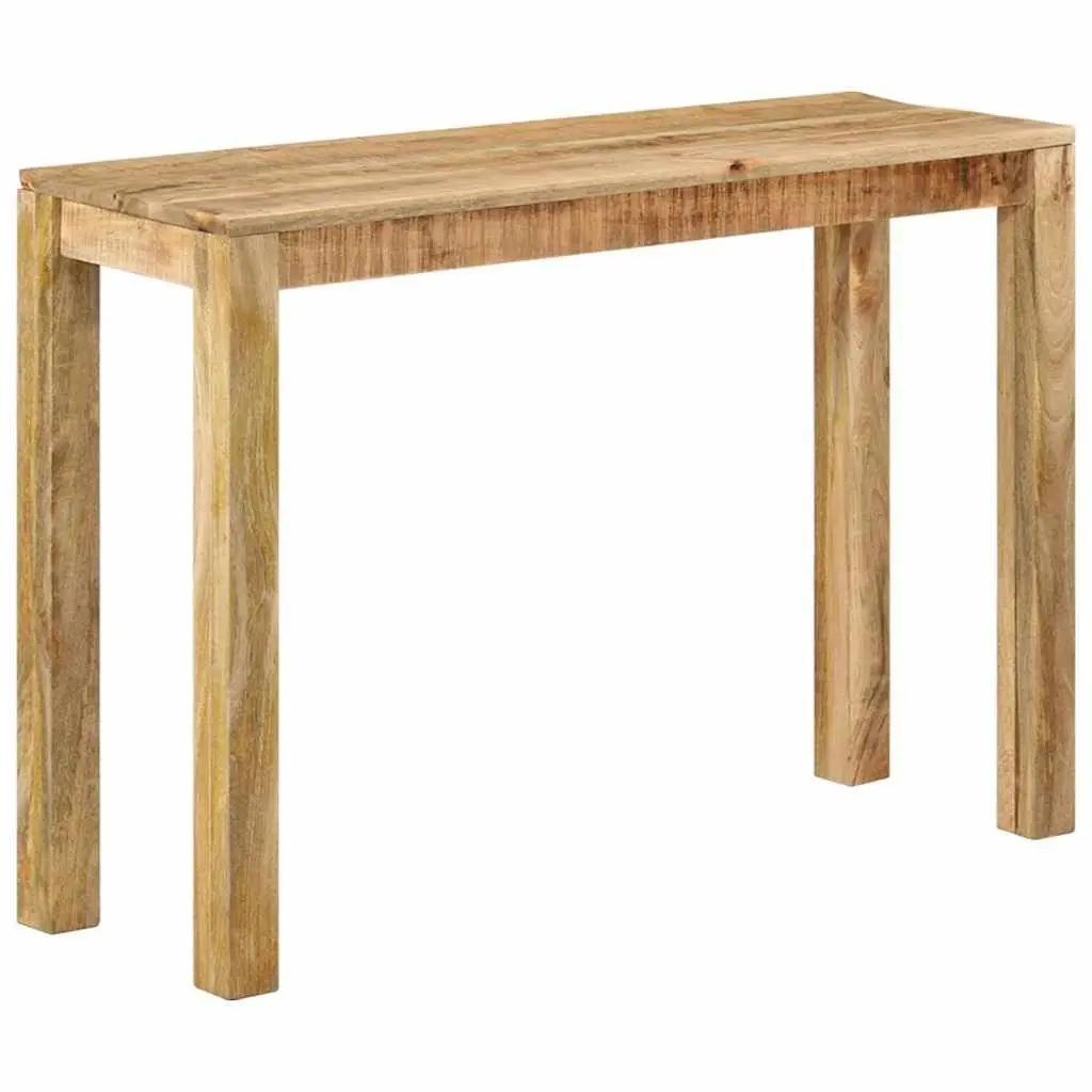 Console Table Brown Rough Mango Wood 110cm Width 35cm Depth 76cm Height Rustic Accent Furniture