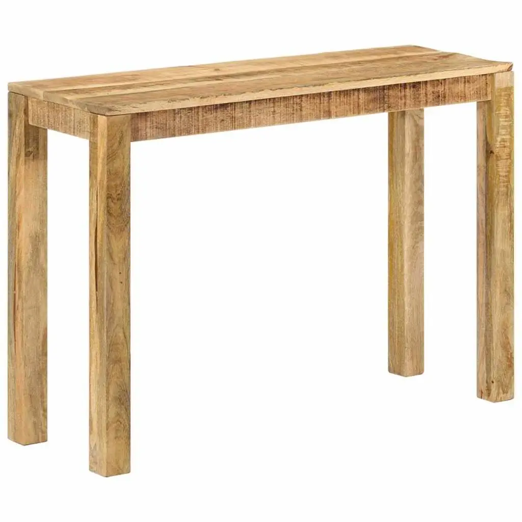 Console Table Brown Rough Mango Wood 110cm Width 35cm Depth 76cm Height Rustic Accent Furniture