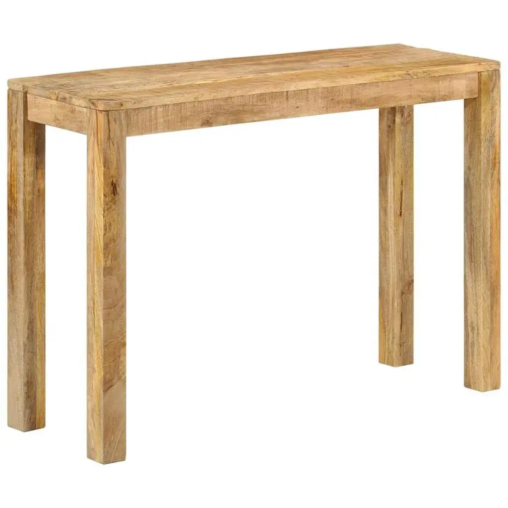 Console Table Brown Rough Mango Wood 110cm Width 35cm Depth 76cm Height Rustic Accent Furniture