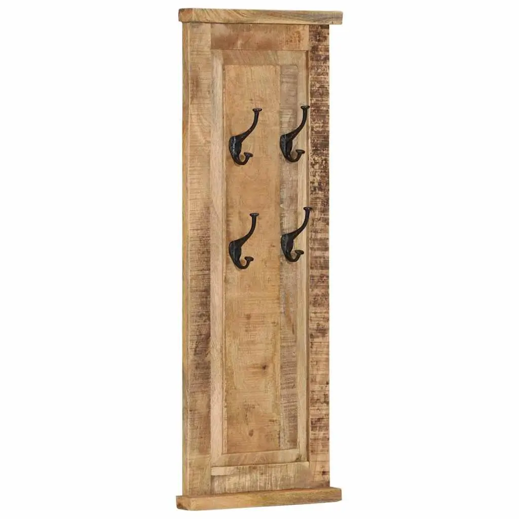 Coat Racks Solid Mango Wood Wall-Mounted 38 x 100 cm Brown 2 Pieces