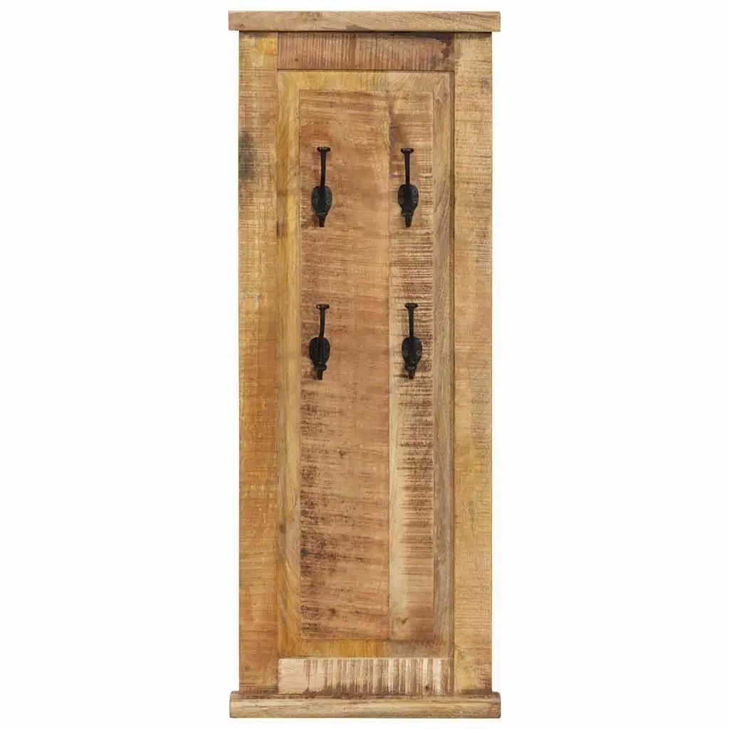 Coat Racks Solid Mango Wood Wall-Mounted 38 x 100 cm Brown 2 Pieces