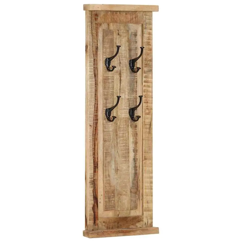 Coat Racks Solid Mango Wood Wall-Mounted 38 x 100 cm Brown 2 Pieces
