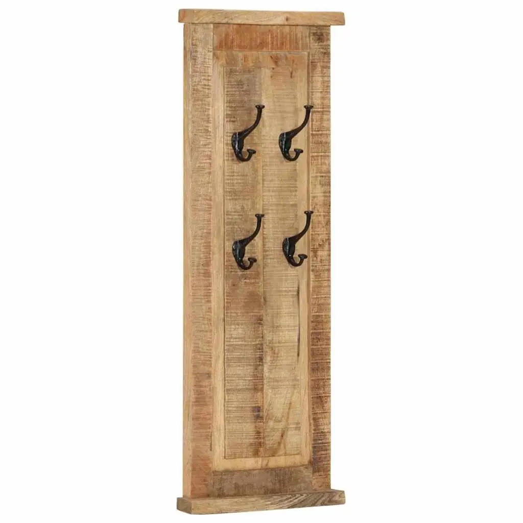 Coat Racks Solid Mango Wood Wall-Mounted 38 x 100 cm Brown 2 Pieces