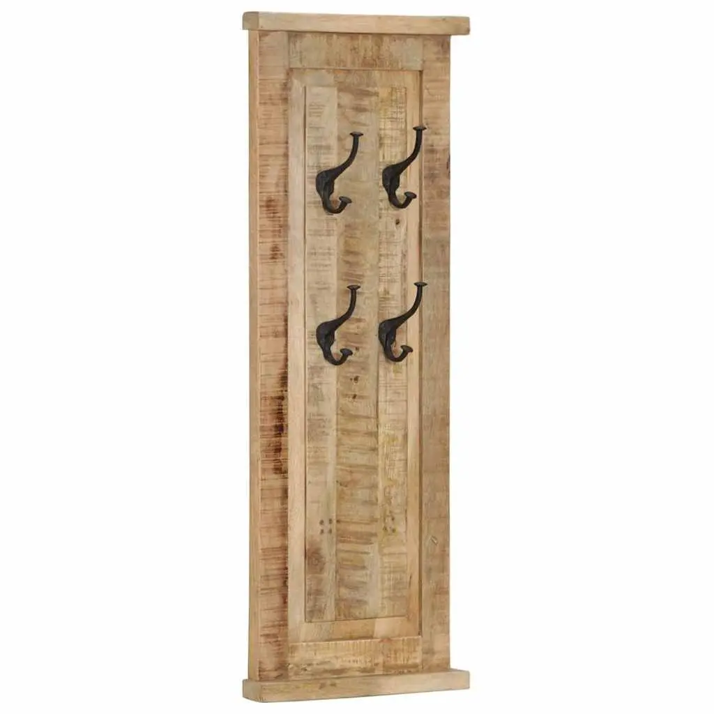 Coat Racks Solid Mango Wood Wall-Mounted 38 x 100 cm Brown 2 Pieces