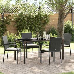 Functional Black Garden Dining Set - 5 Pieces for Any Occasion