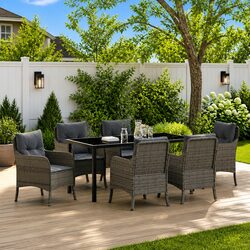 Perfect for Outdoor Gatherings: 7-Piece Dining Set